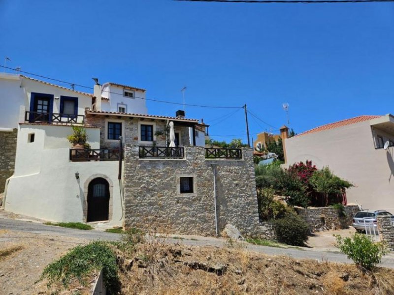 Kalo Chorio bei Chersonisos Kreta, Kalo Chorio: Traditionelles Steinhaus mit Panoramablick auf das Meer zu verkaufen Haus kaufen